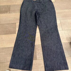 TALBOTS WOMENS DENIM COLOR SLACKS PANTS SIZE 12